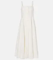 [Faithfull] Faithfull Linen midi dress AU 8 white