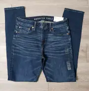 NWT Men's American Eagle AirFlex athletic skinny fit size 32 x 34 blue jeans