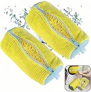 2025 New Upgraded Shoe Wash Bag, 2 Piece Shoe Laundry Bag, Reusable Shoe Bag for Washing Machine, Wrap Around Dryer Laundry Zipper Organizer, 360° Clean Zipper Shoe Wash Bag for All Types of Shoes