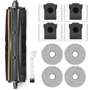 10Pcs TriCut Brush Parts Accessories Kit for Dreame X40 Ultra/X30 Ultra/L30 Ultra/L10s Ultra/L20 Ultra/L10s Pro Ultra/L40 Ultra, 1 Main Brush, 4 Dust Bags, 4 Mop Pads ，1 Clean Tool