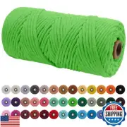 JeogYong Single Strand Macrame Cord 4mm x 109 Yards (328 Feet) Soft Cotton Ro
