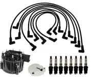 ACDelco Ignition Kit Distributor Rotor Cap Wire Spark Plugs For Checker Marathon