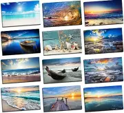 120x80x3cm Framed Canvas Prints Ocean Sea Time Lapse Photo Big Wall Art