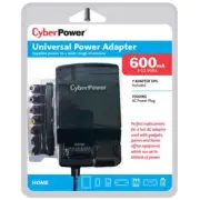 CyberPower CPUAC600 120V ac 150W 600mA Black Universal Power Adapter 5 ft. Cord