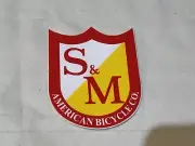 Vintage S&M AMERICAN BICYCLE CO. STICKER Old School Decal BMX Bike Race nos new