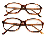 2 pair Reading Glasses Power +1.25 Vintage retro Fashion frames Men Women