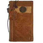 Genuine Leather Case for Iphone 16 15 14 13 12 Pro Max Wallet Book 8+ SE Tree