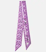 [Dolce & Gabbana] Dolce & Gabbana Majolica silk twill scarf One Size purple