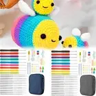 72Pcs Crochet Hooks Set 2mm to 6mm Soft Grip Ergonomic Crochet Needles Set teXeT