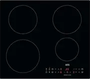AEG 3000 Series Induction Hob, IKX64301CB, 4 Cooking Zones, 60cm, Hob2Hood Function, Built-In Hob Timer, Key-lock, Booster, Automatic Heating-Up, LED Indicators, Black