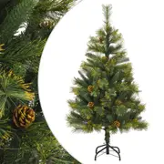 Artificial Hinged Christmas Tree with Cones Xmas Tree Christmas Decor vidaXL