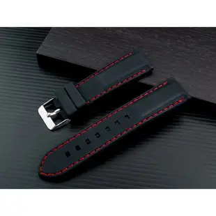24mm 20mm  22mm 矽膠錶帶紅色縫線,雙錶圈,diesel 超值不鏽鋼製ㄇ字扣apple watch