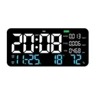 LED Digital Wall Clock Formaldehyde/CO2/TVOC Display Smoke Recognition9654