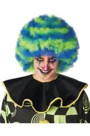 California Costume Spiral Clown Two Tone Afro Wig Adult Men Accessory 7221-218