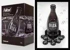 Fallout 4 Nuka-Cola Dark Glass Rocket Bottle + 10 Bottle Caps Replica Figure