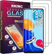 [RKINC] Screen Protector [3-Pack] for Samsung Galaxy A55 5G, Tempered Glass Film Screen Protector, 0.33mm [LifetimeWarranty][Anti-Scratch][Anti-Shatter][Bubble-Free]