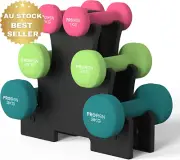 Neoprene Dumbbells Anti-Slip Hand Weights Home Gym Exercise 1-10kg Pair Fitness