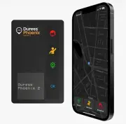 Duress Alarm Phoenix 2 - Discreet credit-card-sized panic & alert device - New