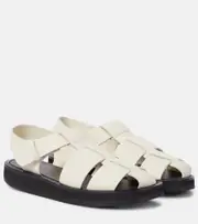 [The Row] The Row Fisherman leather sandals AU 7 white