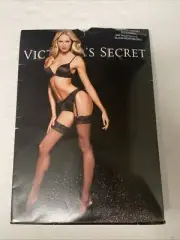 Victoria’s Secret Lace Top Fishnet Stockings Size C Color Black