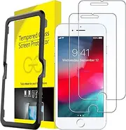 JETech Screen Protector for iPhone 8 Plus, iPhone 7 Plus, iPhone 6s Plus, iPhone 6 Plus, 5.5-Inch, Tempered Glass Film with Easy-Installation Tool, 2-Pack