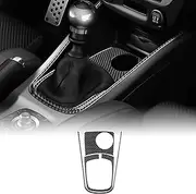 KUNGKIC For Renault Megane Fluence 2009-2014 Carbon Fibre Car Switch Panel Cover Gear Frame Sticker Gear Shift Panel Interior Decorative Accessories, Gift (Black)