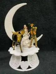 Bow Hunters "Marriage Season" Moose hunting Wedding Cake topper Bride Groom Top