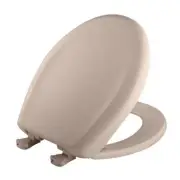 BEMIS Standard Closed Front Toilet Seat Plastic Soft Close Round Blush Finish