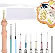 Punch Needle Kit - Punch Needle Pen Set for Hand Sewing - Stitching Kit, Embroidery Needle Kit for Women, Men, Adults, Beginner