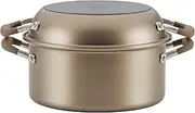 Anolon Advanced Home Hard-Anodized Nonstick Two Step Meal Set (5 Qt. Dutch Oven & 10" Everything Pan Lid, Bronze)