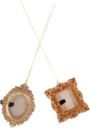 TOYANDONA 2pcs Christmas Tree Picture Frame Hanging Ornament Elegant Resin Wall Decor for Home Decoration Xmas Table Decoration and Festive Atmosphere