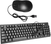 1Set Wired USB Arabic Letter Keyboard and Mouse Ergonomic Design for Use Full Key Layout with Pad Durable Craftsmanship for Reliable Performance