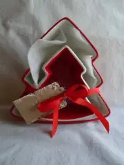 Set of 2 Ceramic Nesting Christmas Tree Shaped Candy Bowls, Legacy & Main, new