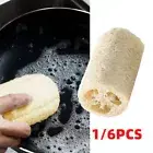 1/6pcs Natural Loofah Luffa Loofa Exfoliating Shower Sponge Non-Greasy Dishcloth