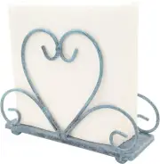 Metal Table Napkin Holder Freestanding Tissue turquoise