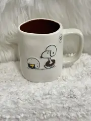Peanuts x Rae Dunn Snoopy & Woodstock FOOTBALL TOUCHDOWN 18 oz Mug NWT!