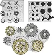 KAKIWYHHH 3 Pieces Steampunk Style,Gear,Clock Wheel,Cogs, Collection,Fondant,Sugar Craft,Cake Decorating,Molds, Epoxy Resin Silicone,Baking DIY,Cookie,Craft,Soap,Polymer Clay