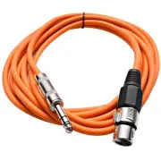 - SATRXL-F10 - Orange 10' XLR Female to 1/4" TRS Patch Cable