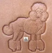 Poodle Dog 1" Leather Stamp Tool Pet Animal