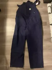 Carhartt Overalls Mens 42x32 Navy FR Carpenter Bib Flame Resistant Overall