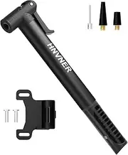 HNVNER Mini Bicycle Pump 100 PSI Air Pump Bicycle Small for Presta and Schrader, Hand Pump Bicycle with Needle & Frame, for Road Bike, Mountain Bike, BMX, E-Bike