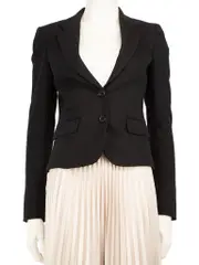 Black Wool Tailored Blazer