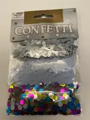 Silver/White/Multicolor Cross/Dove Glitter Baptism/Communion Confetti 3 pack