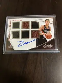 在飛比找Yahoo!奇摩拍賣優惠-ZACH  COLLINS 新人RC 6格球皮 簽名卡 限7