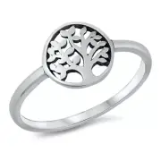 Unique Tree of Life Ring New .925 Solid Sterling Silver Band Sizes 4-10
