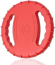 Red Dog Frisbee Dog Tugger Toy Indestructible Dog Flying Disc for Small and Medium Dogs
