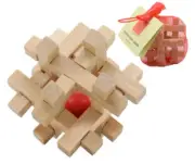 EBROS Frank Lloyd Wright Mini Square Blocks Wooden Puzzle 3"H