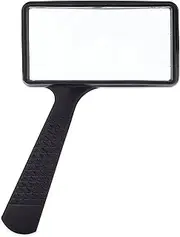 Jumbo Rectangular Handheld Magnifying Glass (3X Magnification) ? Scratch Resistant GLASS Lens - Large Horizontal Viewing Area