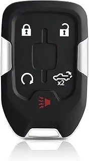 HelloAuto Key Fob Shell for GMC Sierra Truck 2019 2020 , Replacement 5 Buttons Empty Key Shell for Chevy Silverado 1500 2500 3500 Key Fob Cover (HYQ1EA)