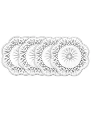 Godinger Set of 4 Dublin Crystal Canape Plates
